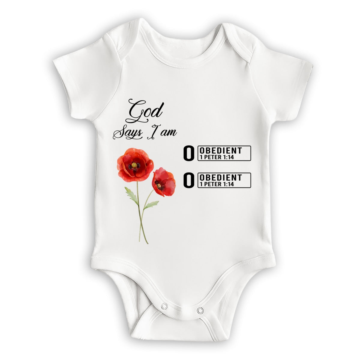 God Says I Am Name Letter In Bible - Personalized Custom Baby Onesie