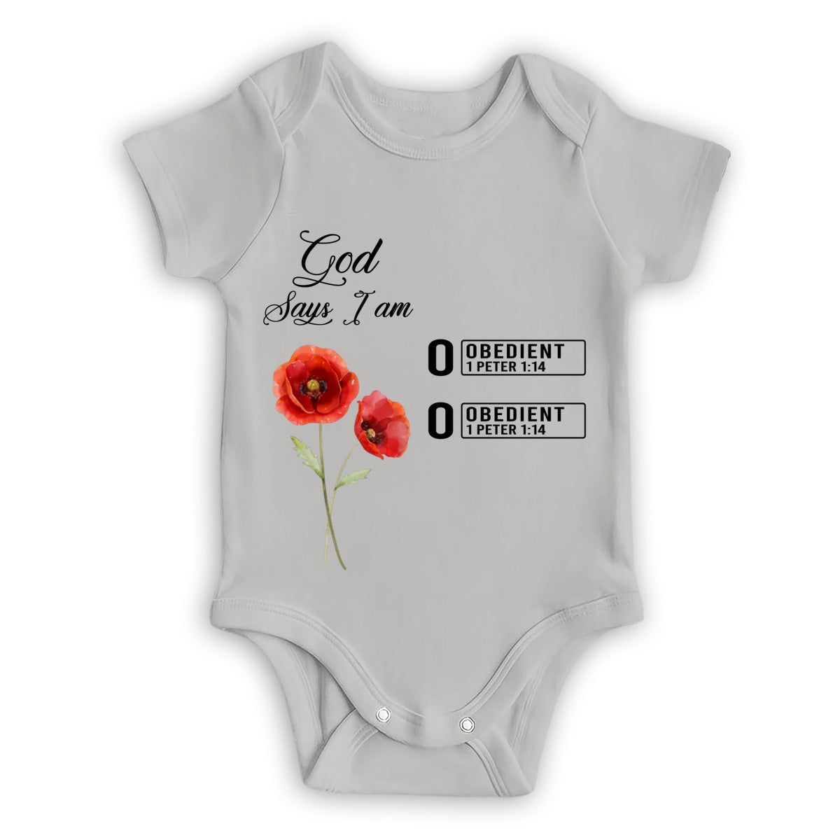 God Says I Am Name Letter In Bible - Personalized Custom Baby Onesie