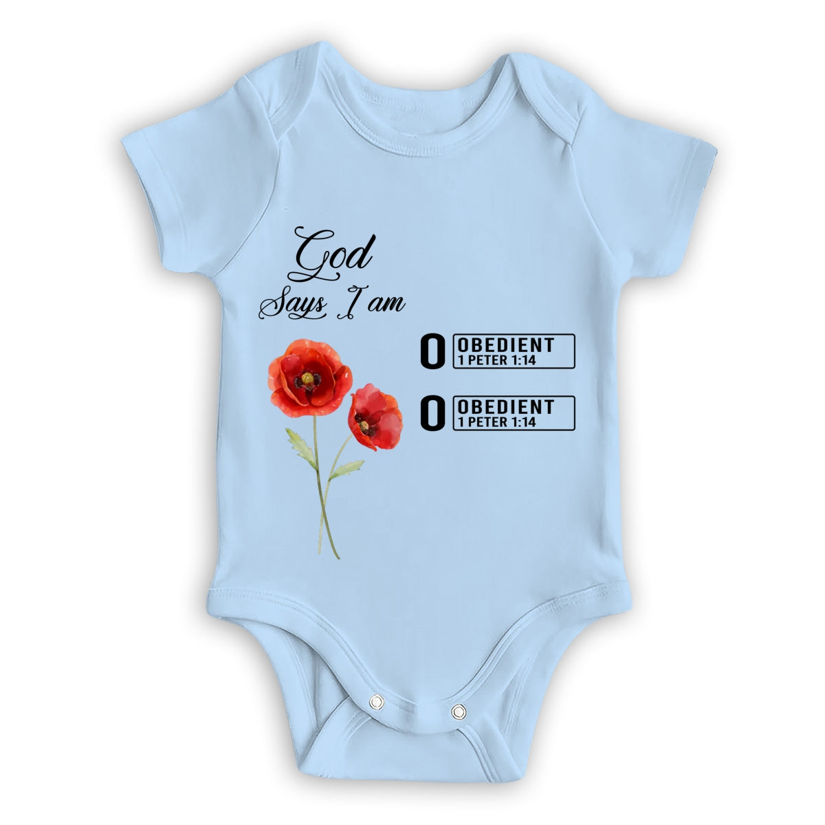 God Says I Am Name Letter In Bible - Personalized Custom Baby Onesie