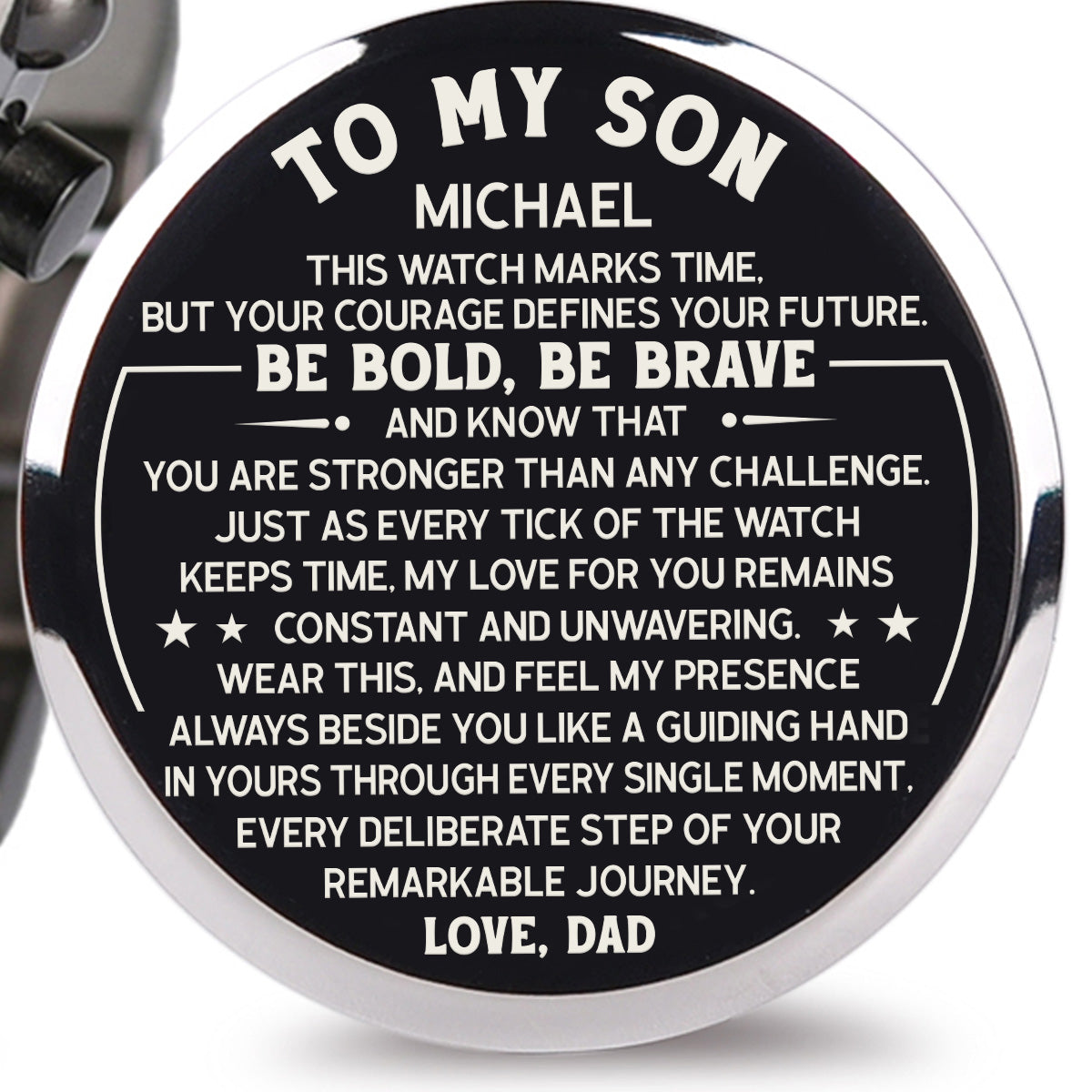Be Bold Be Brave - Personalized Engraved Wooden Watches GQ026