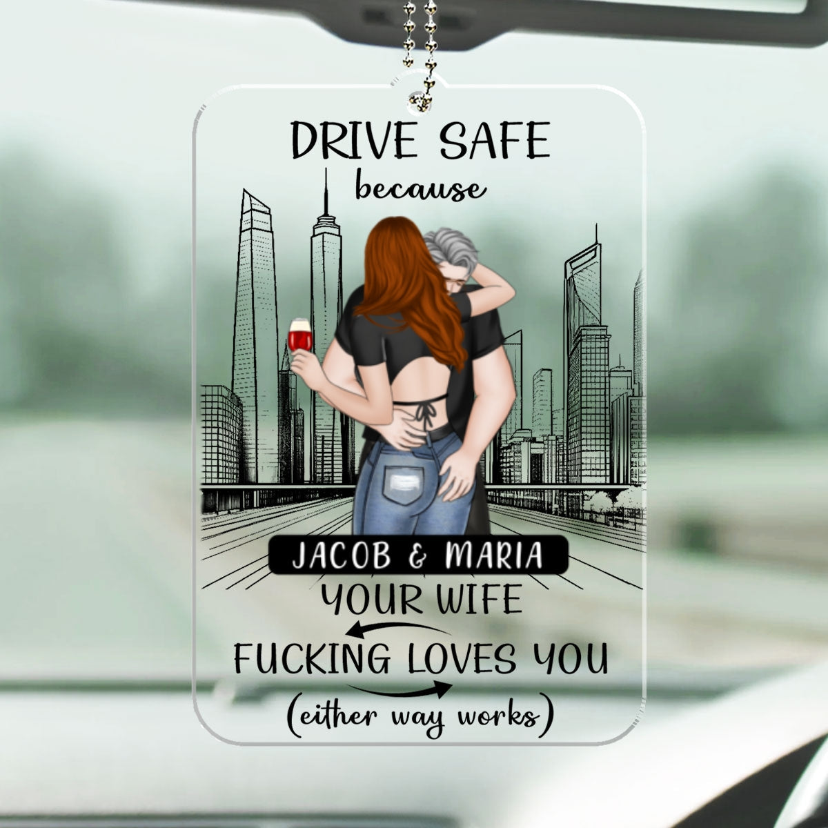 I Love You Forever & Always - Personalized Custom Car Ornament