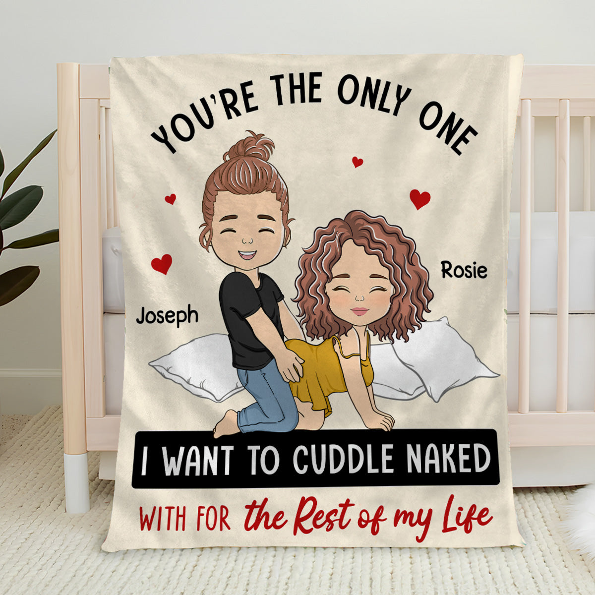 The Person I Want To Cuddle Naked - Personalized Custom Fleece Blanket
