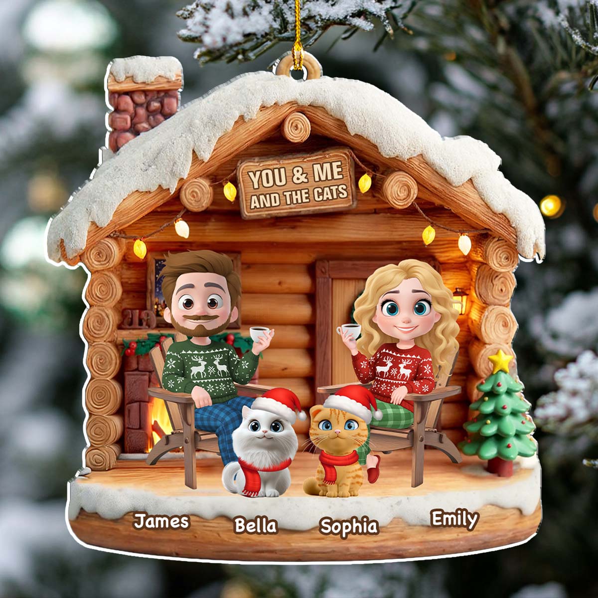 Have A Chat - Personalized Custom 3D Effect Acrylic Ornament