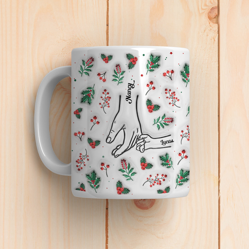 Mom Hold Our Hearts - Personalized Custom 3D Inflated Effect Mug