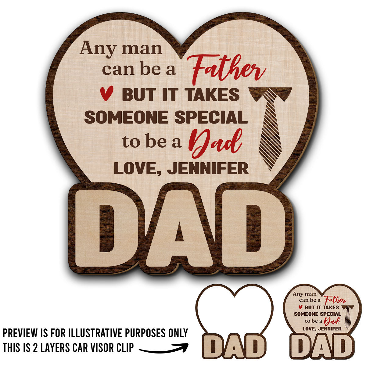 Someone Special To Be A Dad - Personalized Custom Car Visor Clip