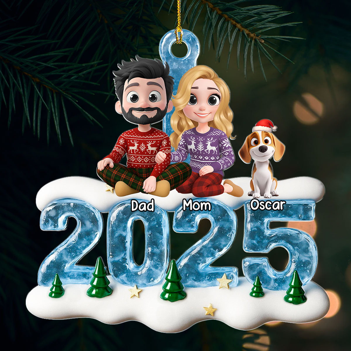 We And Our Kids Ice - Personalized Custom Acrylic Ornament