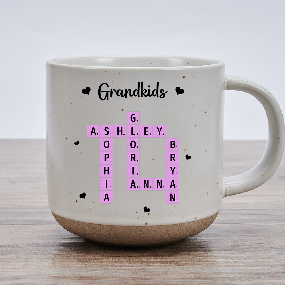 Grandkids Make Life More Grand - Personalized Custom Pottery Mug