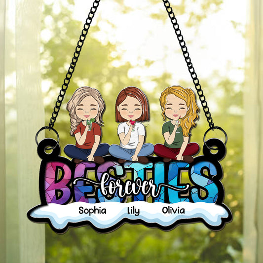You Are My Bestie Forever - Personalized Custom Suncatcher