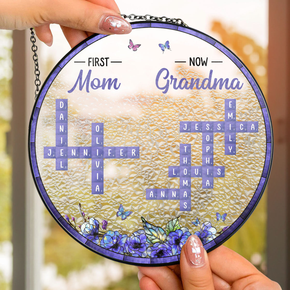 The Secret Garden Crossword - Personalized Custom Window Hanging Suncatcher