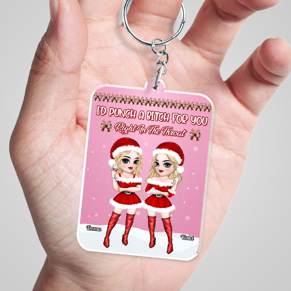 Punch A Bitch - Personalized Custom Acrylic Keychain