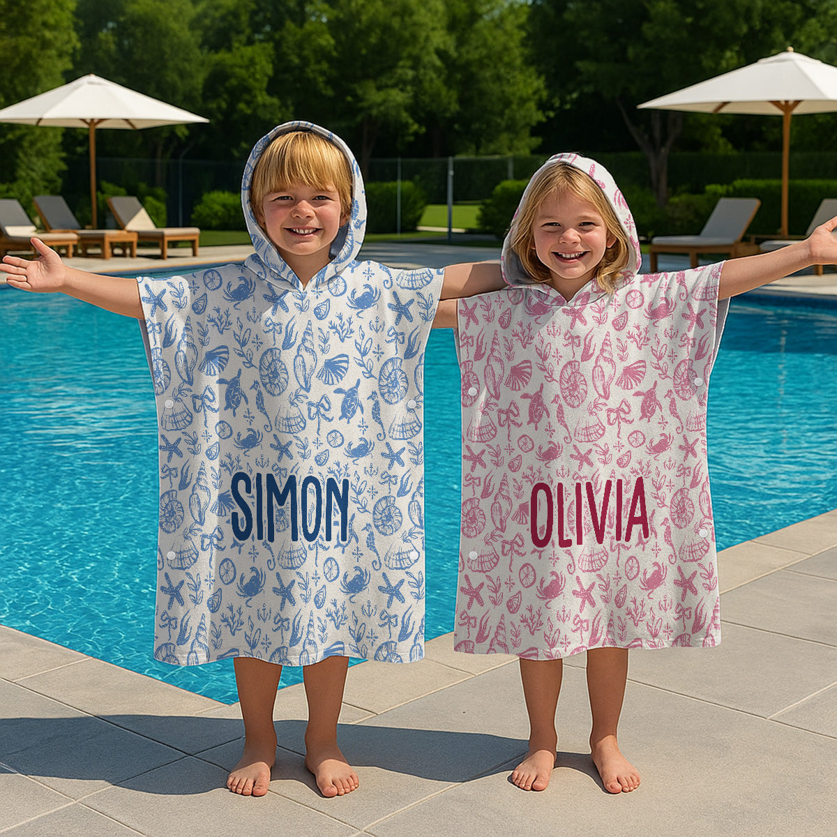 Summer Beach Vacation Holiday - Personalized Custom Hooded Beach Towel