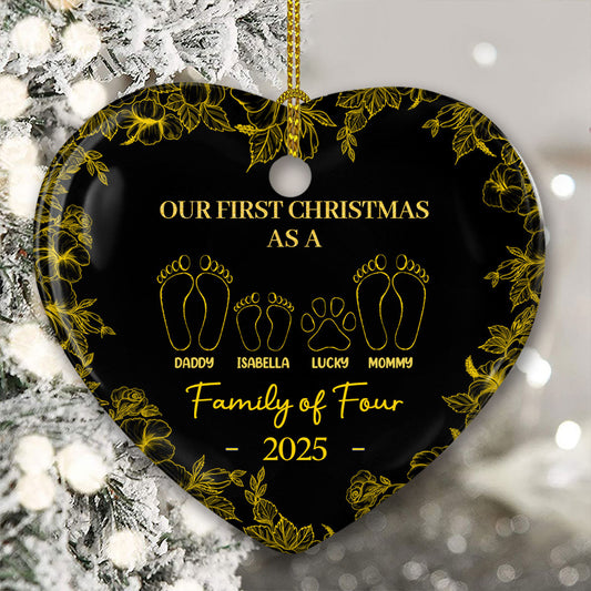 First Christmas Together - Personalized Custom Ceramic Ornament