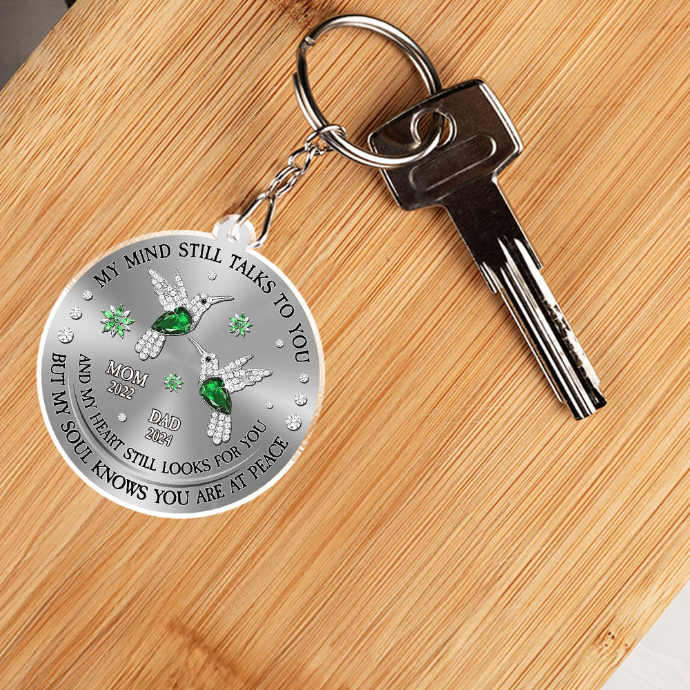 Cardinal Hummingbird My Mind My Heart My Soul - Personalized Custom Acrylic Keychain