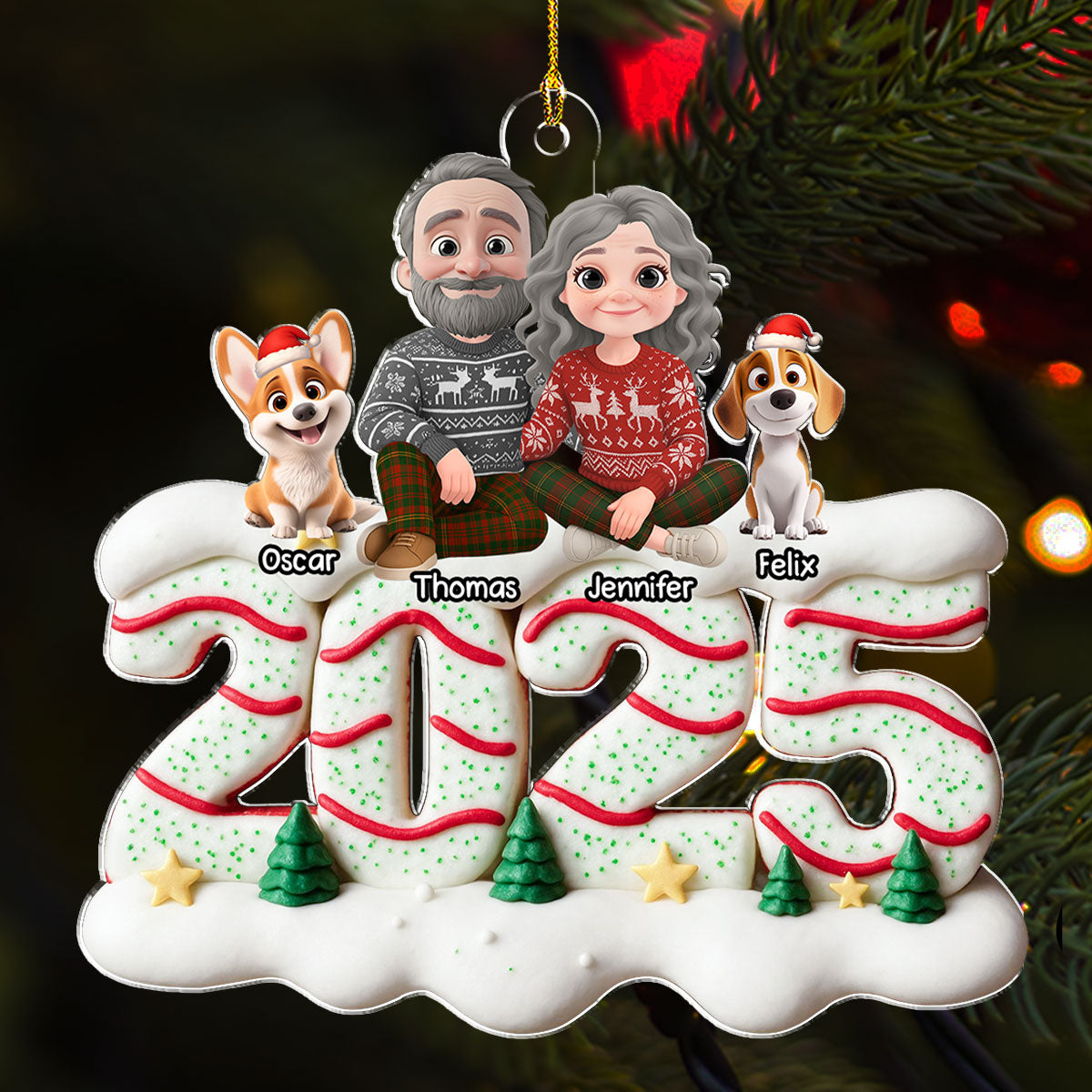 Our Christmas Cake - Personalized Custom Acrylic Ornament