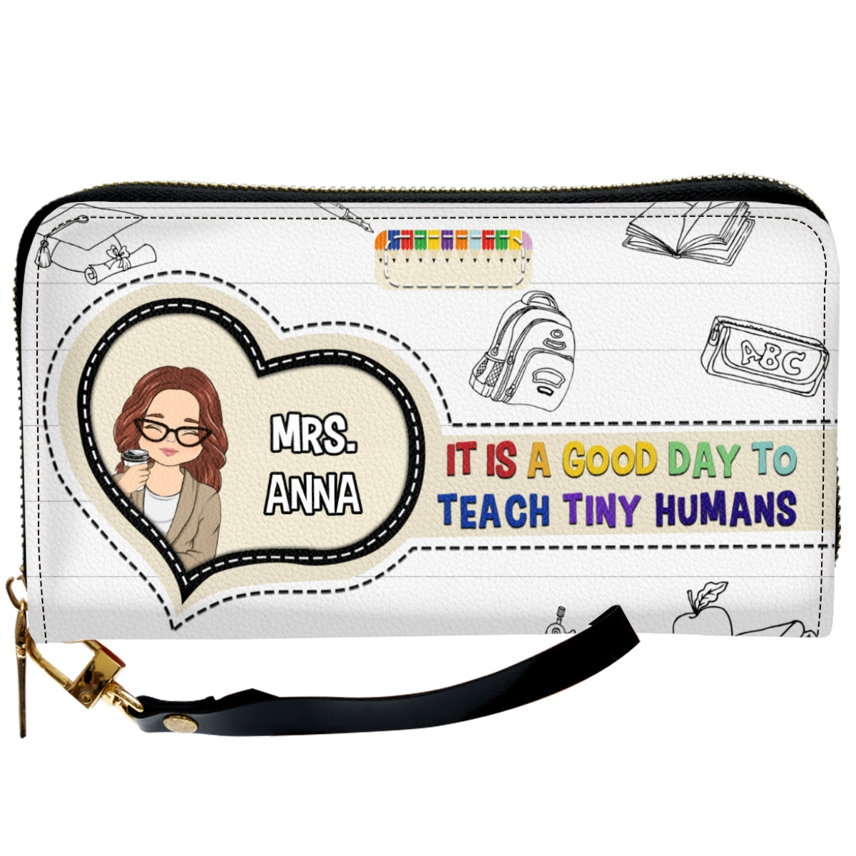 Teaching Tiny Humans Is Rewarding - Personalized Custom Leather Wallet