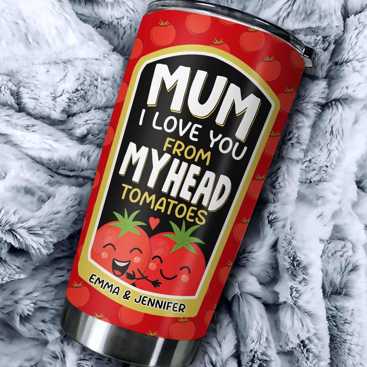 Love You From My Head Tomatoes - Personalized Custom Tumbler