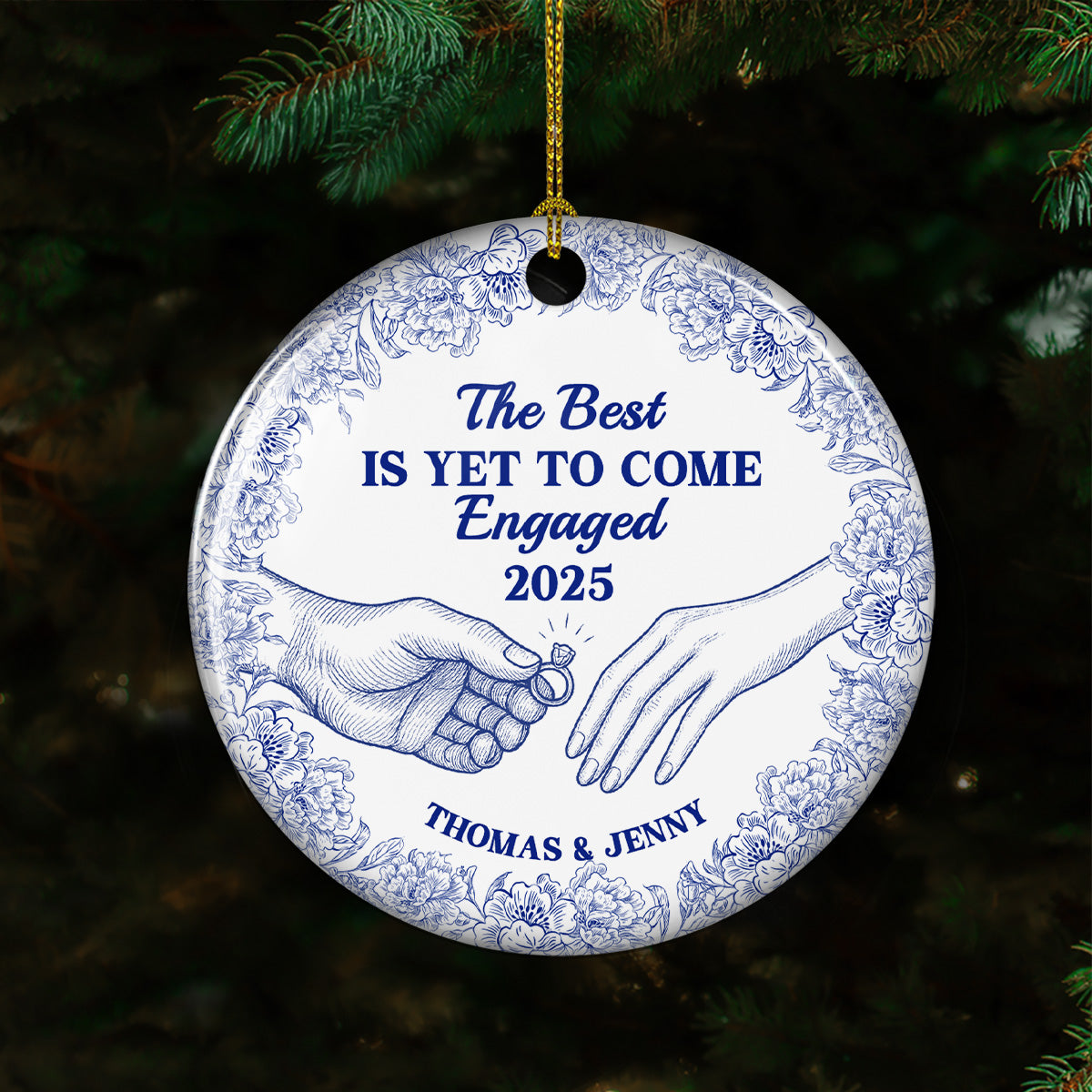 The Best Is Yet Ahead - Personalized Custom Ceramic Ornament