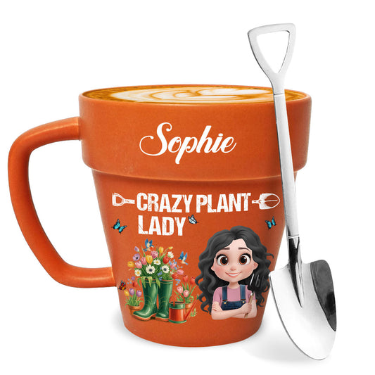 Crazy Plant Lady - Personalized Custom Plant Pot Mug