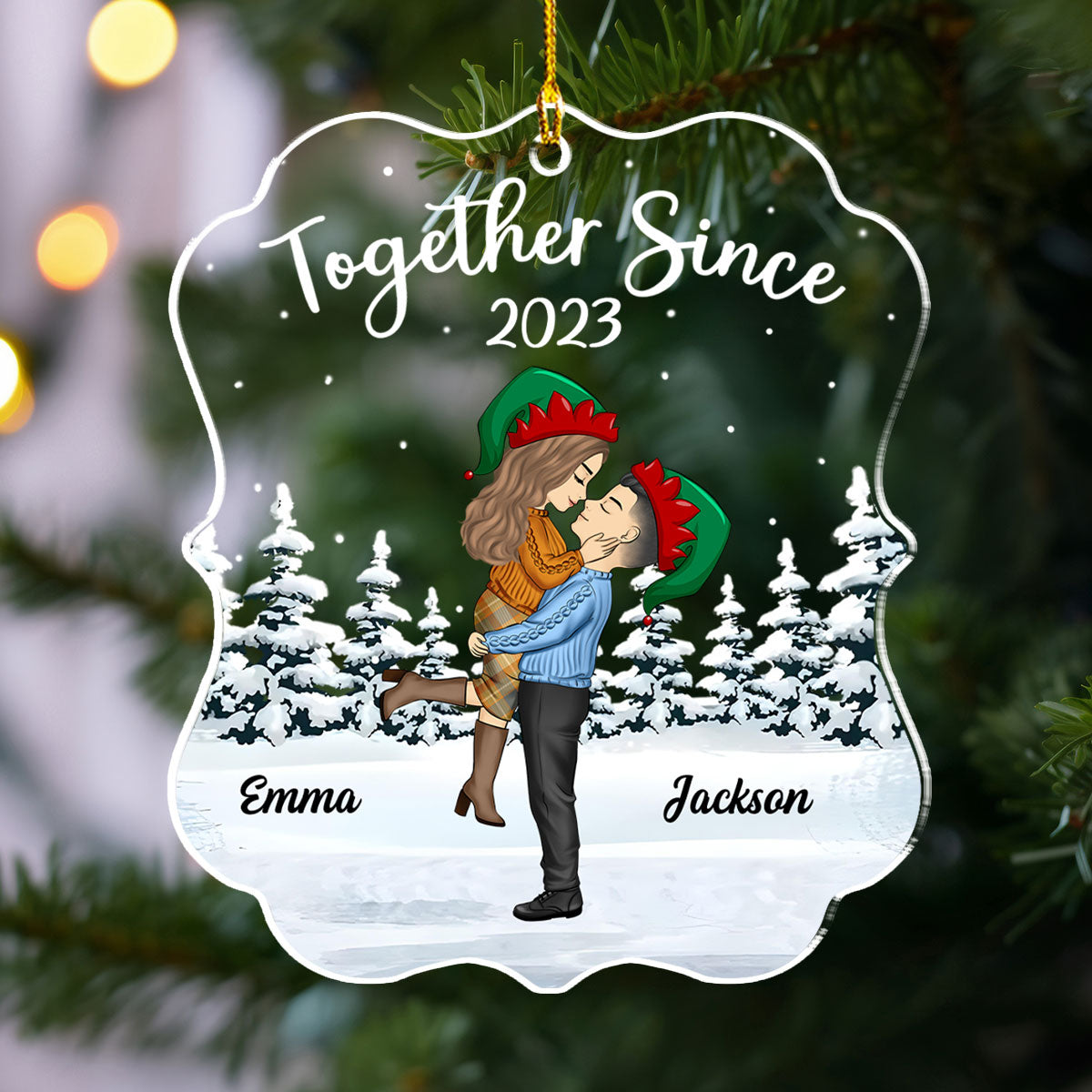 Together Since Christmas - Personalized Custom Acrylic Ornament