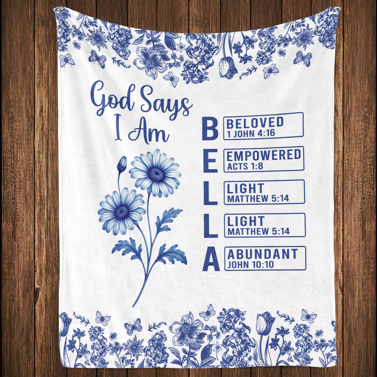God Says You Are - Personalized Custom Fleece Blanket