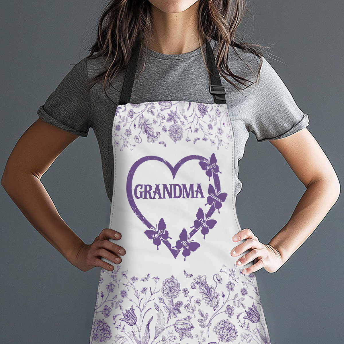 Floral Grandma - Personalized Custom Apron