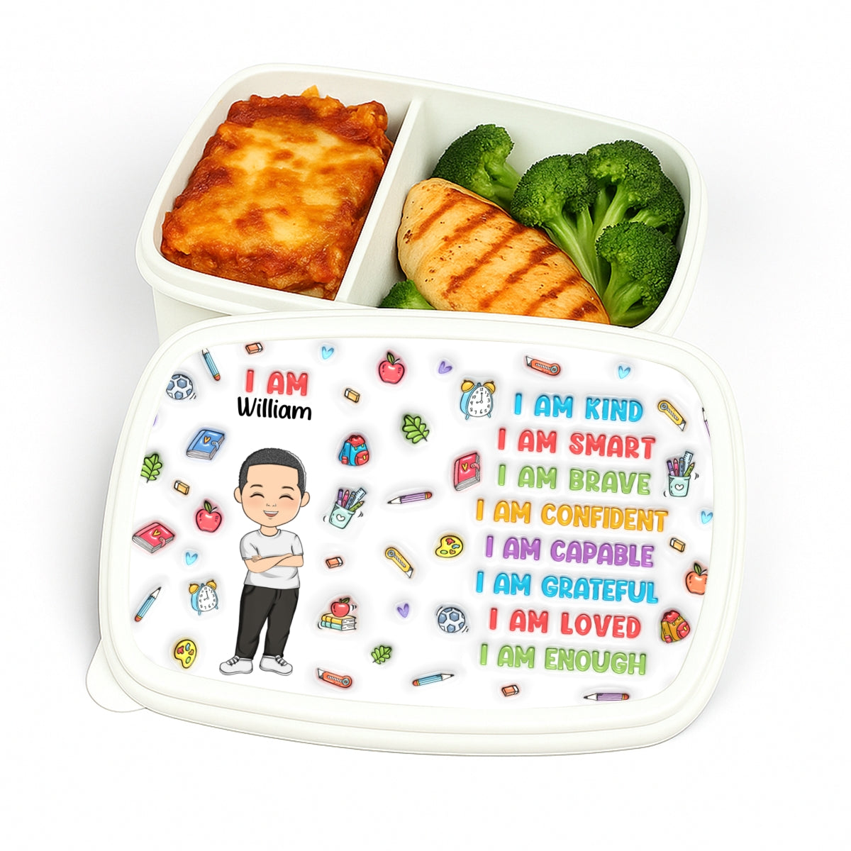 Kind Smart Loved - Personalized Custom Lunch Box