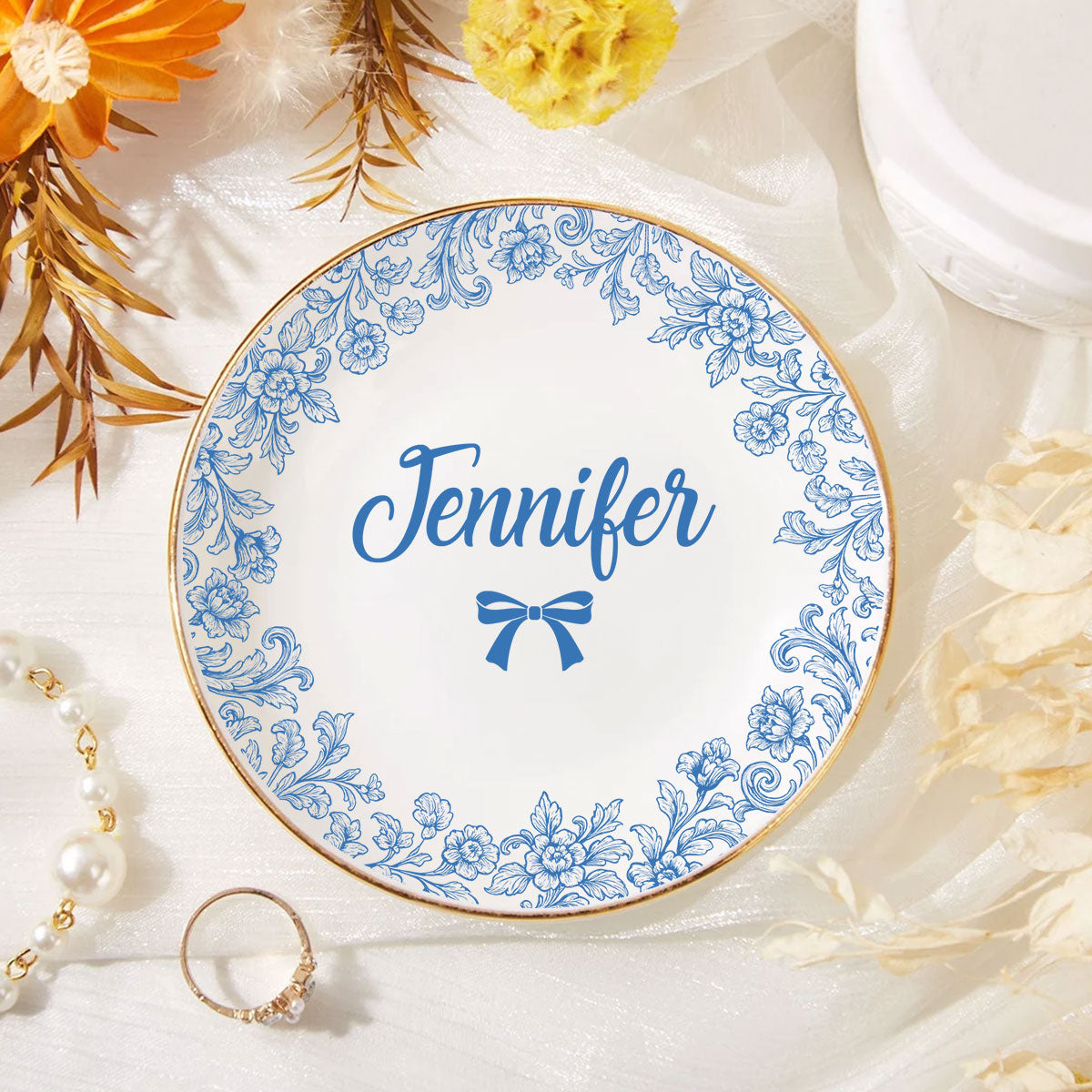 Beautiful Garden For Friend - Personalized Custom Jewelry Dish