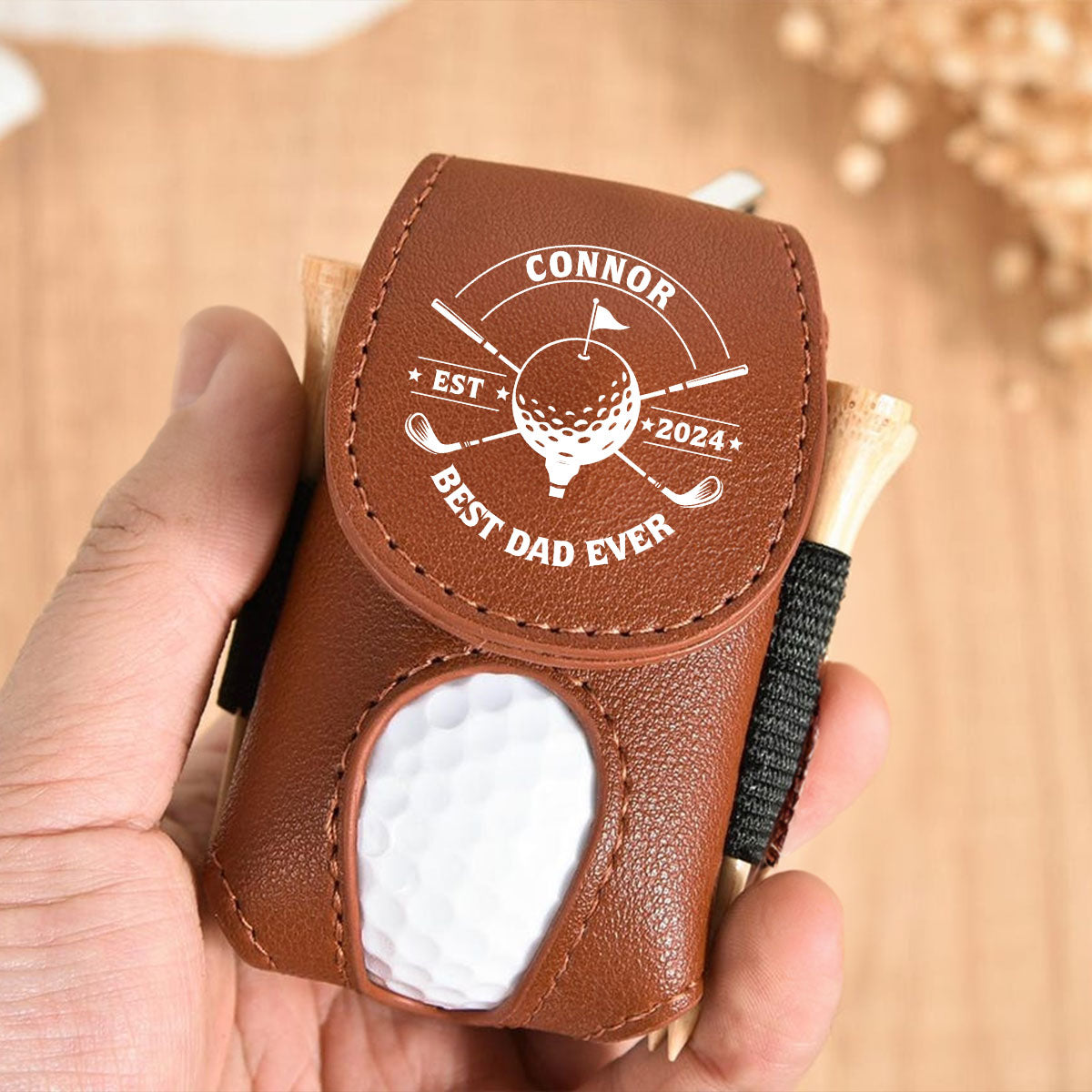 Best Dad Ever - Personalized Custom Golf Ball Bag
