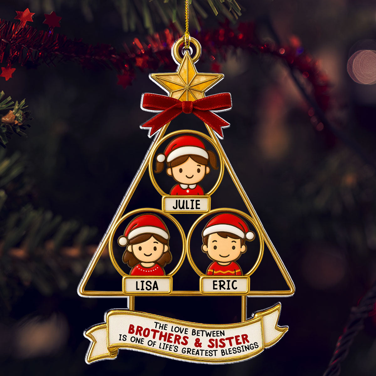 Siblings Memories Tree - Personalized Custom Acrylic Ornament