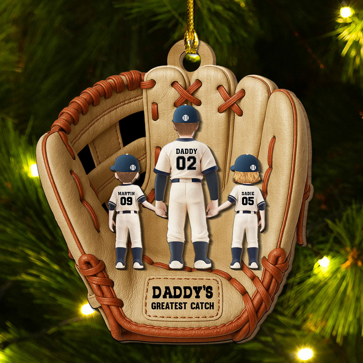 Greatest Catch - Personalized Custom Freeshape 2-Layered Wood Ornament