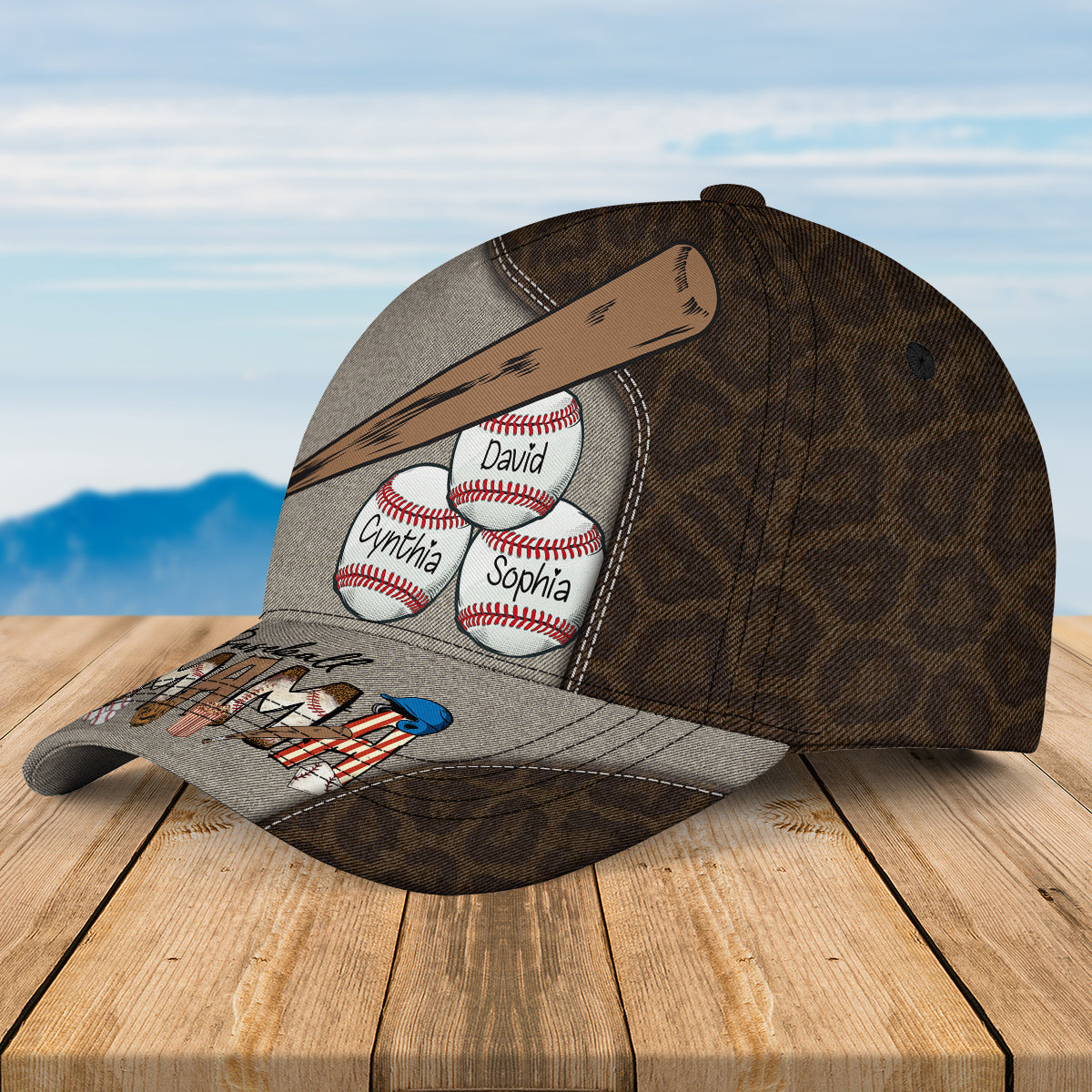 My Favorite Baseball Players Call Me Mom - Personalized Custom Classic Cap