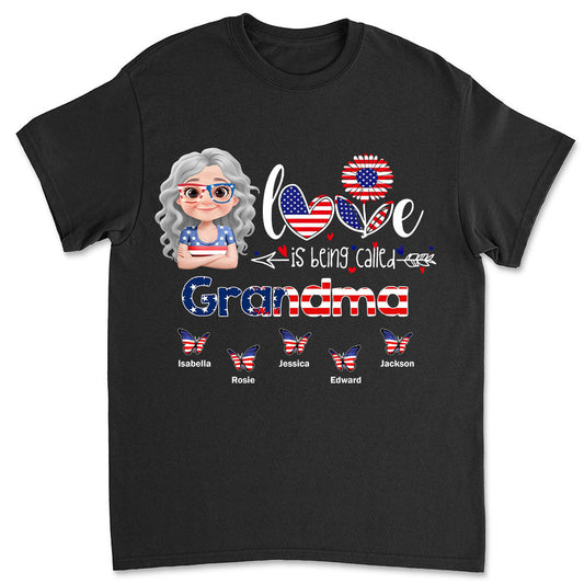 Stars And Stripes Grandma Love - Personalized Custom Shirt