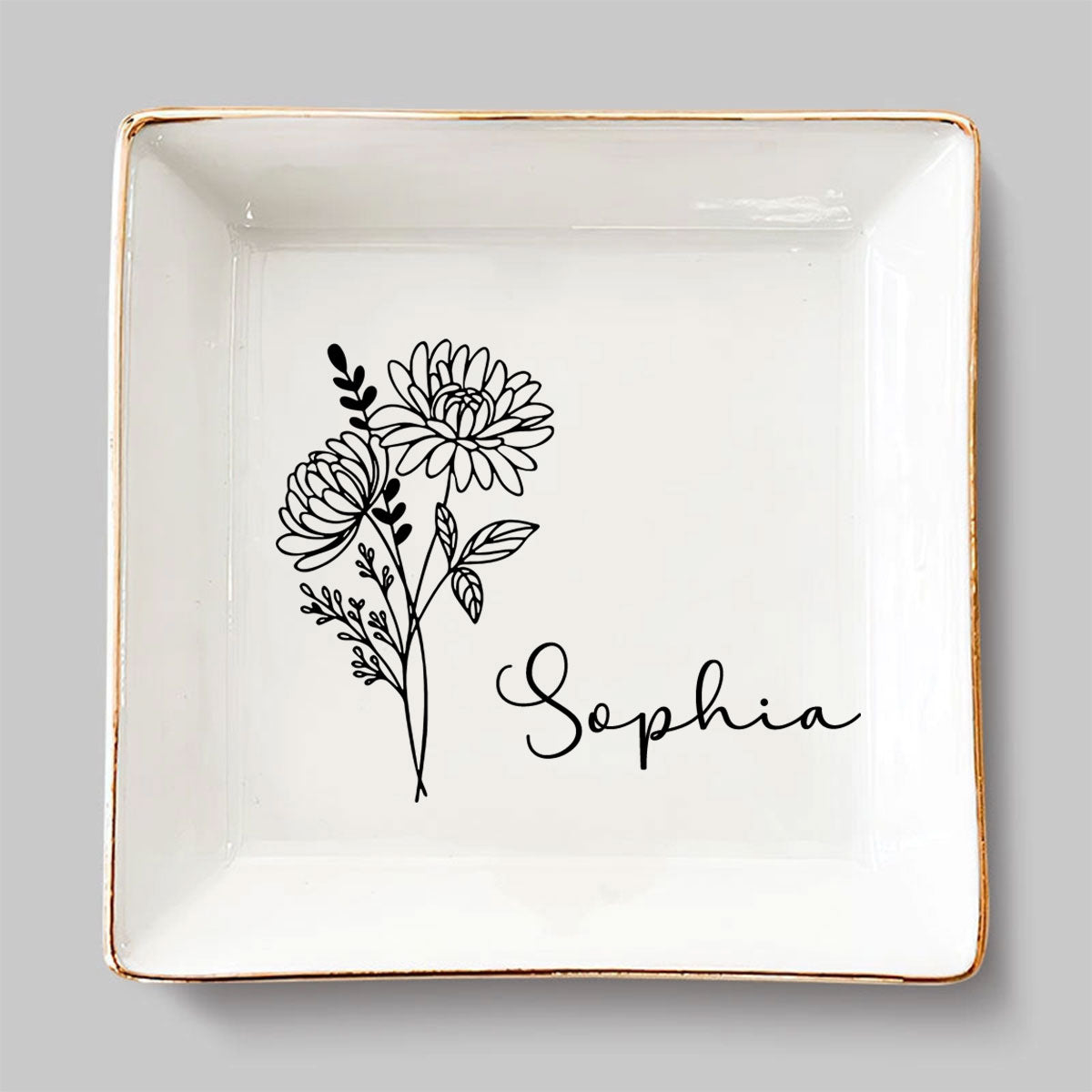 A Flower Blossoms For Its Own Joy - Personalized Custom Jewelry Dish
