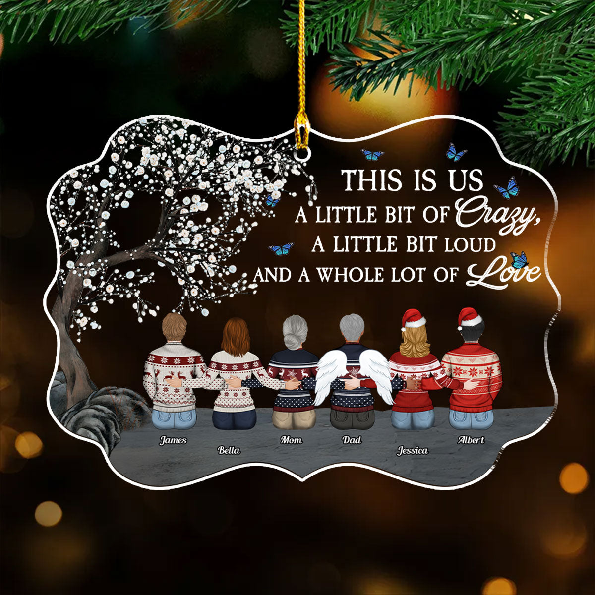 Always Beside You - Personalized Custom Acrylic Ornament