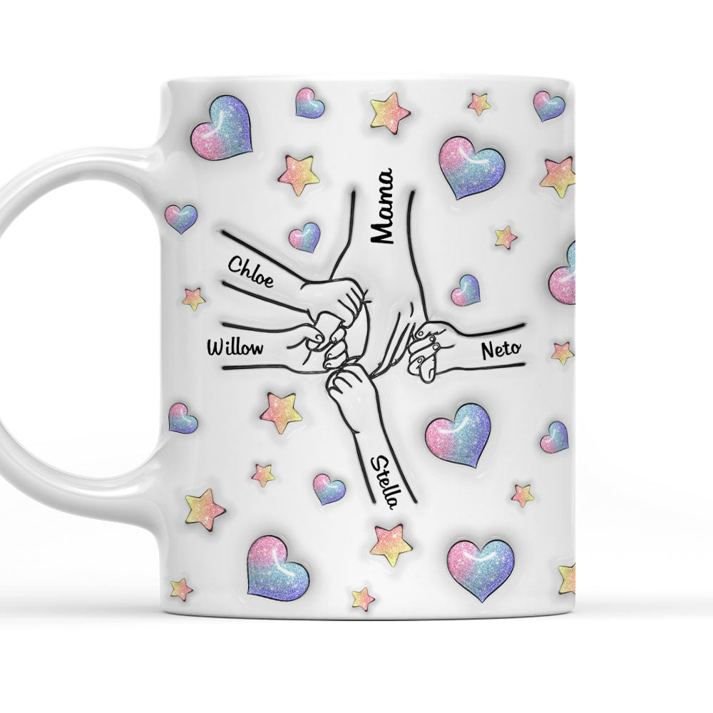 Mom You Hold Our Hearts - Personalized Custom 3D Inflated Effect Mug