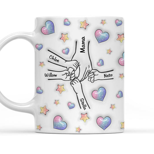 Mom You Hold Our Hearts - Personalized Custom 3D Inflated Effect Mug
