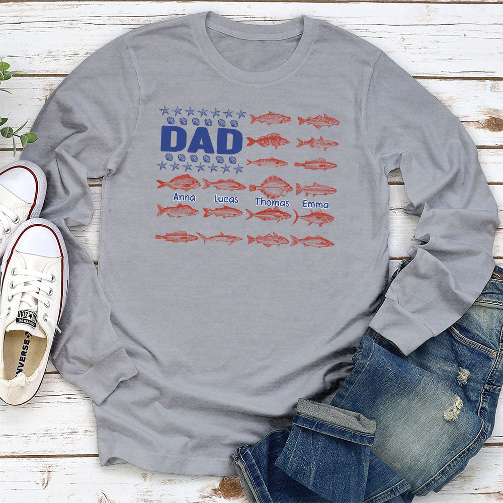 Fish and Sea Shells Papa - Personalized Custom Shirt