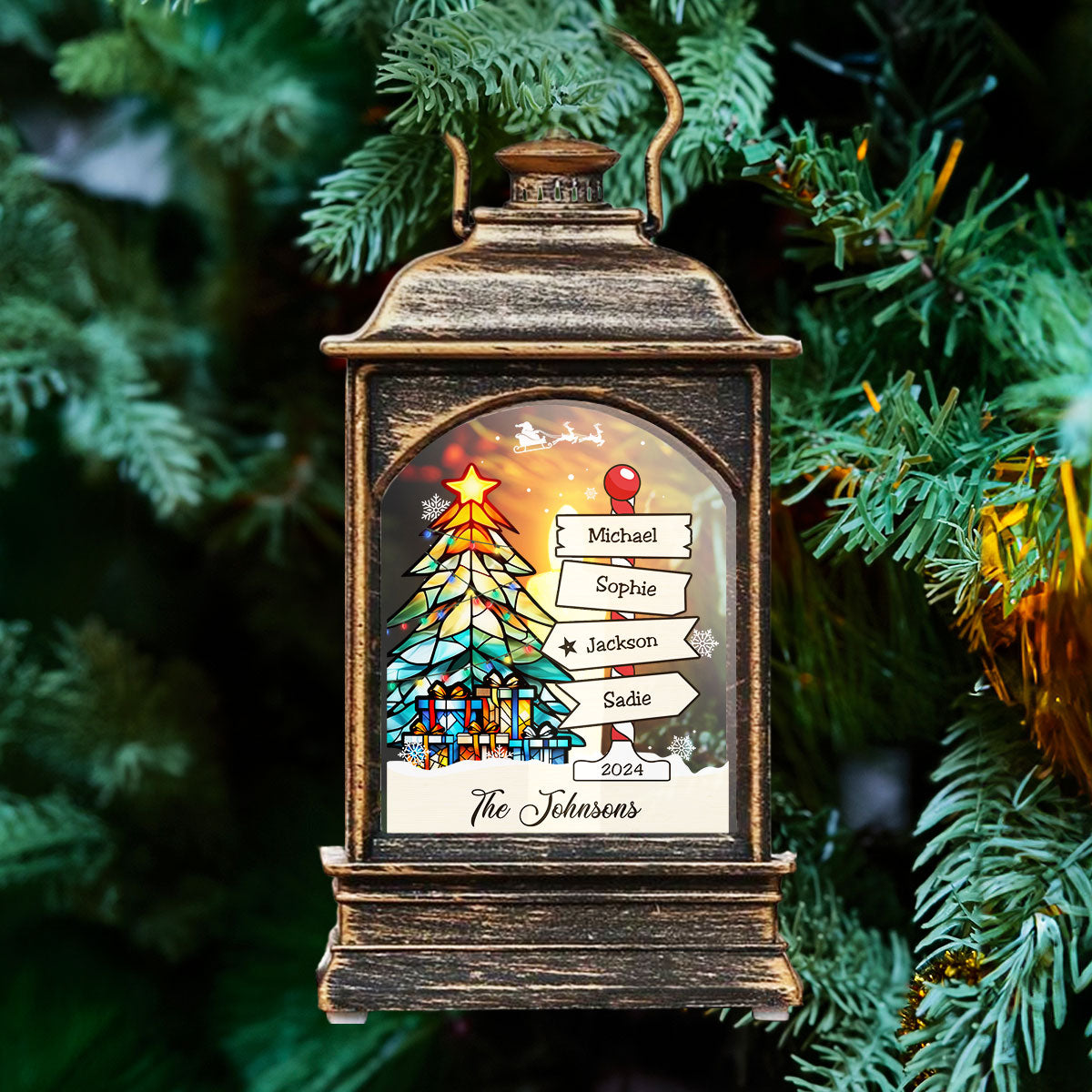 Family Tree - Personalized Custom Christmas Wind Lamp