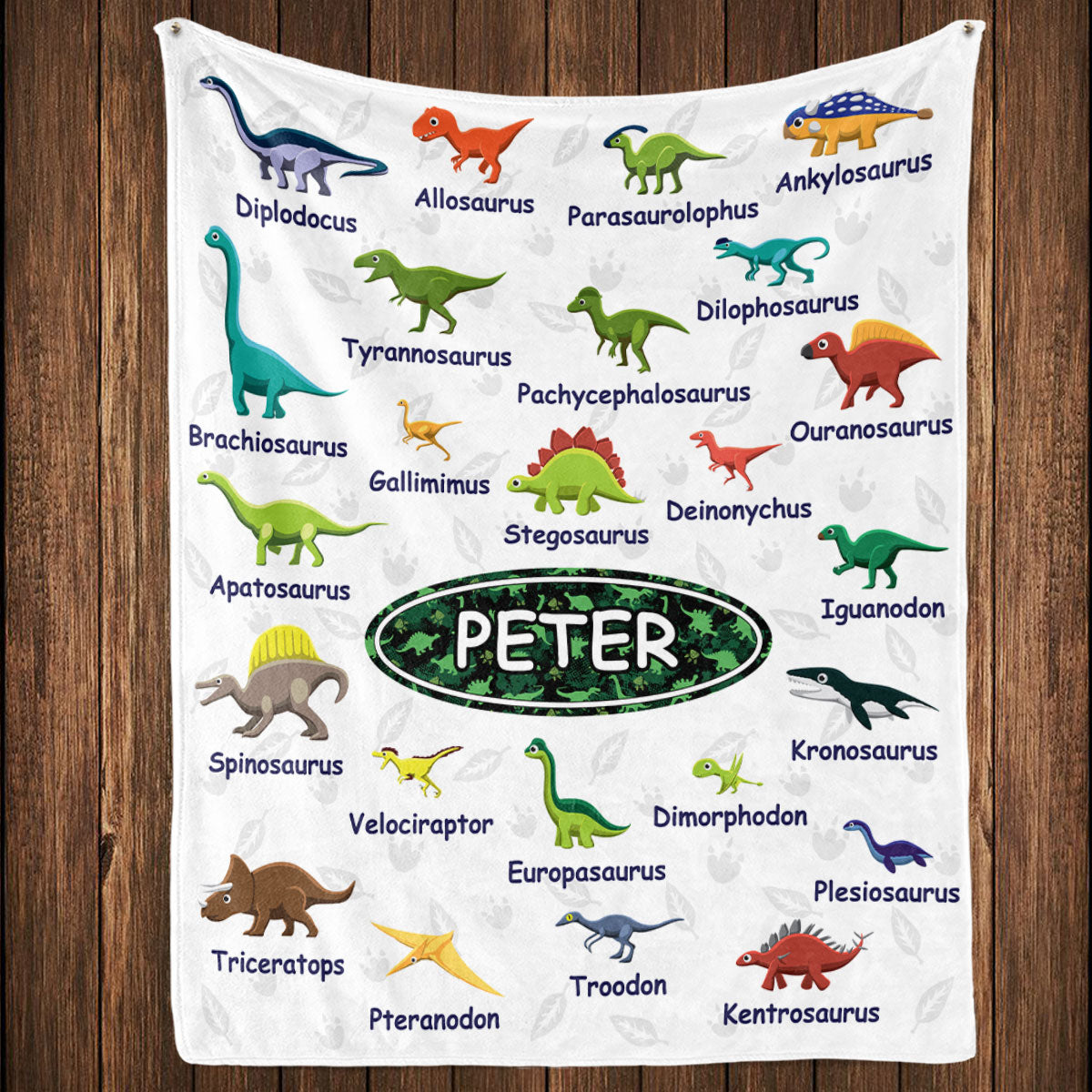 Dinosaurs - Personalized Custom Fleece Blanket