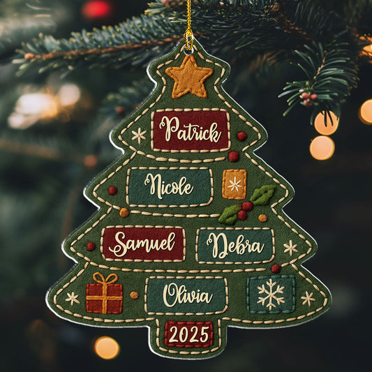 Names Of Joy Tree - Personalized Custom Acrylic Ornament