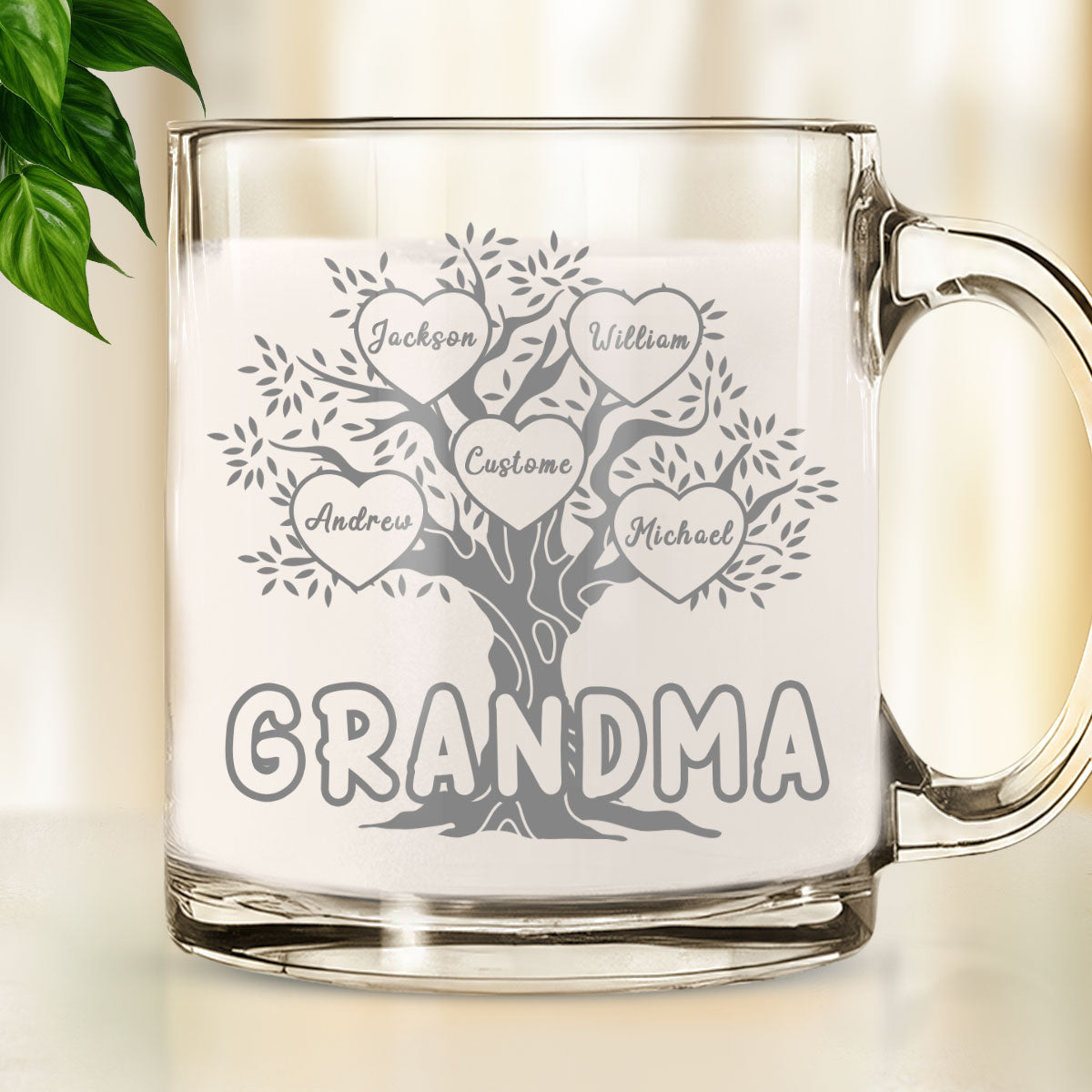 Blessed To Be Called Grandma - Personalized Custom Glass Mug