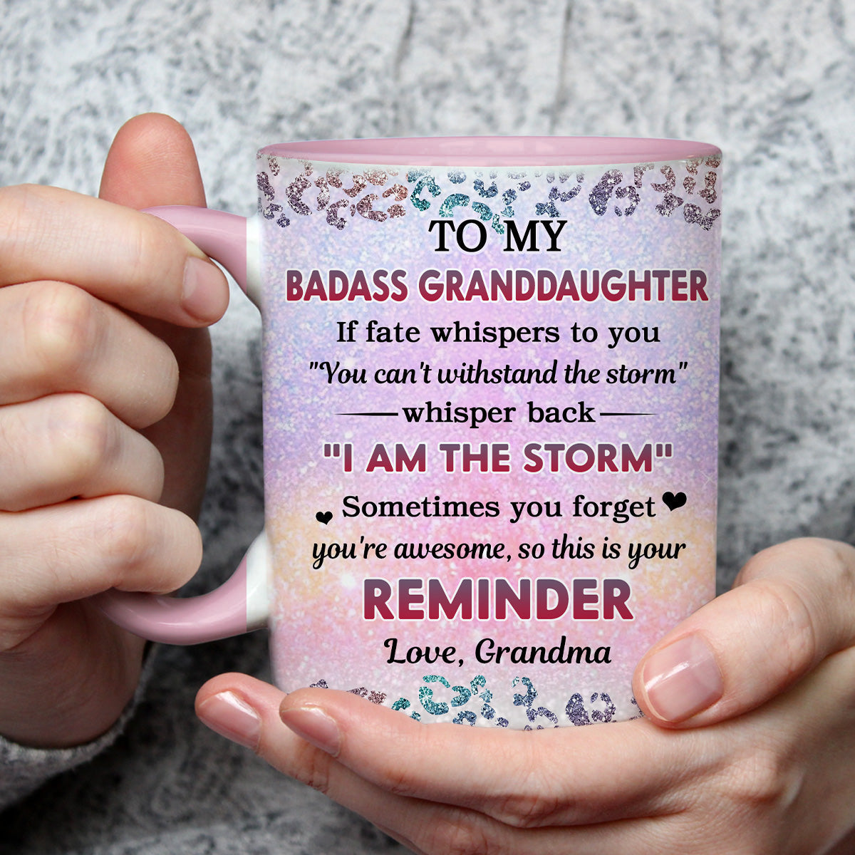 From Mom To Badass Daughter - Personalized Custom Accent Mug