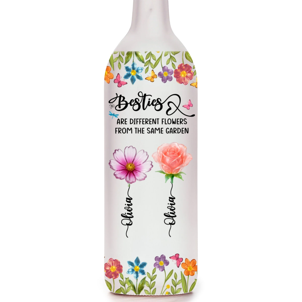 Bestie Blossoms - Personalized Custom Bottle Lamp