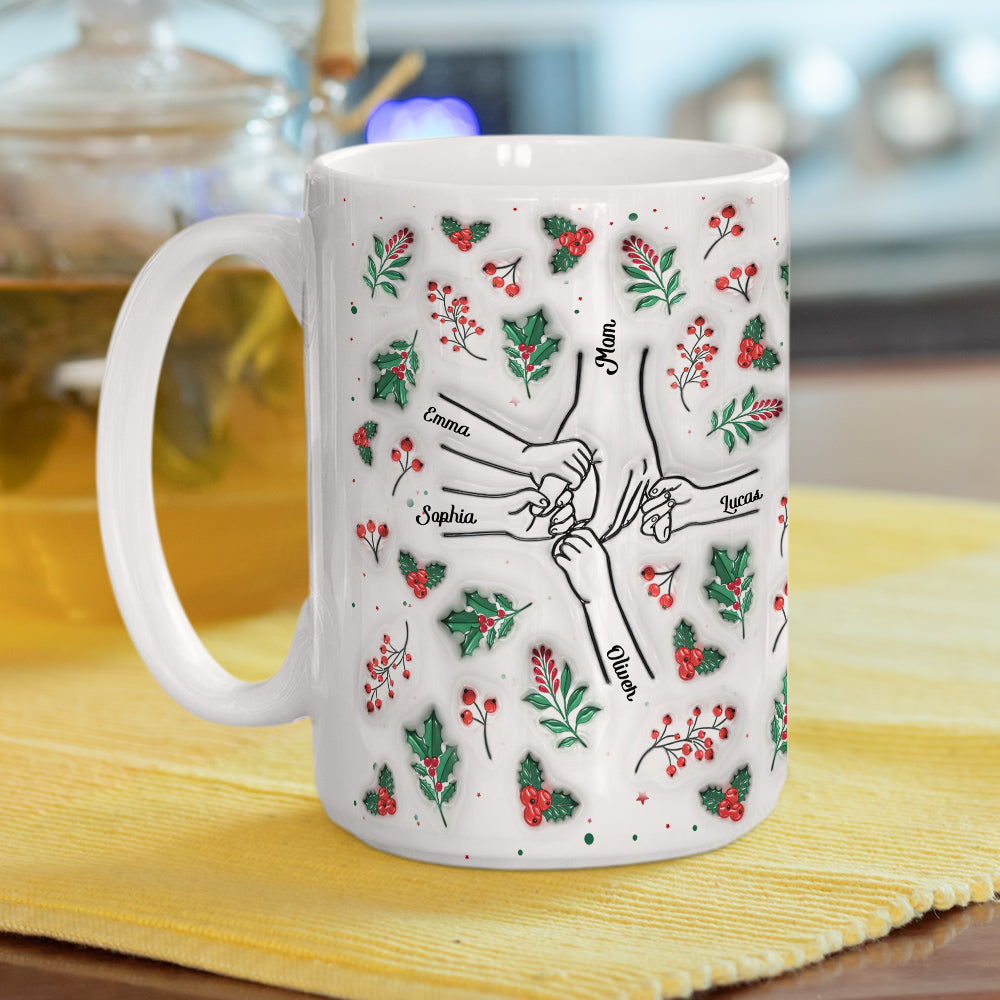 Mom Hold Our Hearts - Personalized Custom 3D Inflated Effect Mug