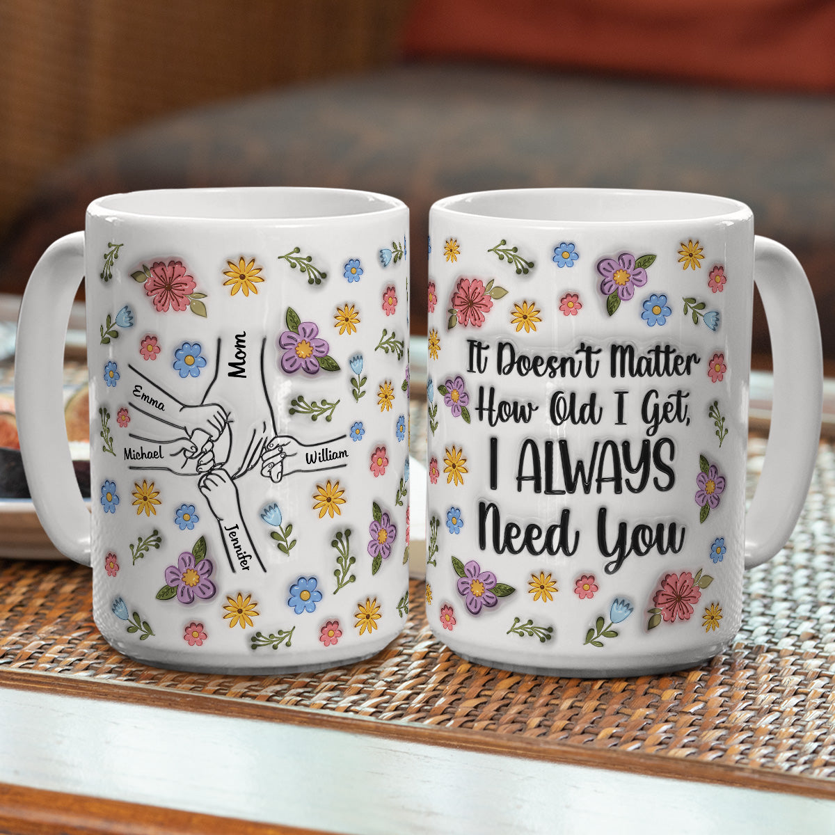 I Always Need You Version 2 - Personalized Custom 3D Inflated Effect Coffee Mug