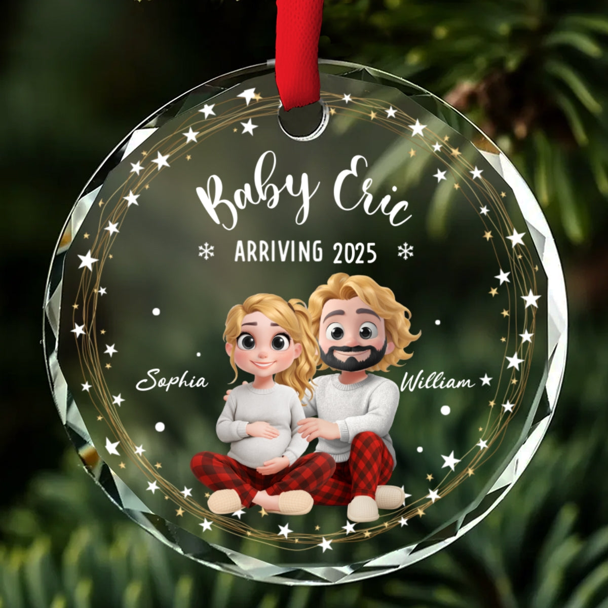 Arrive To This World - Personalized Custom Glass Ornament