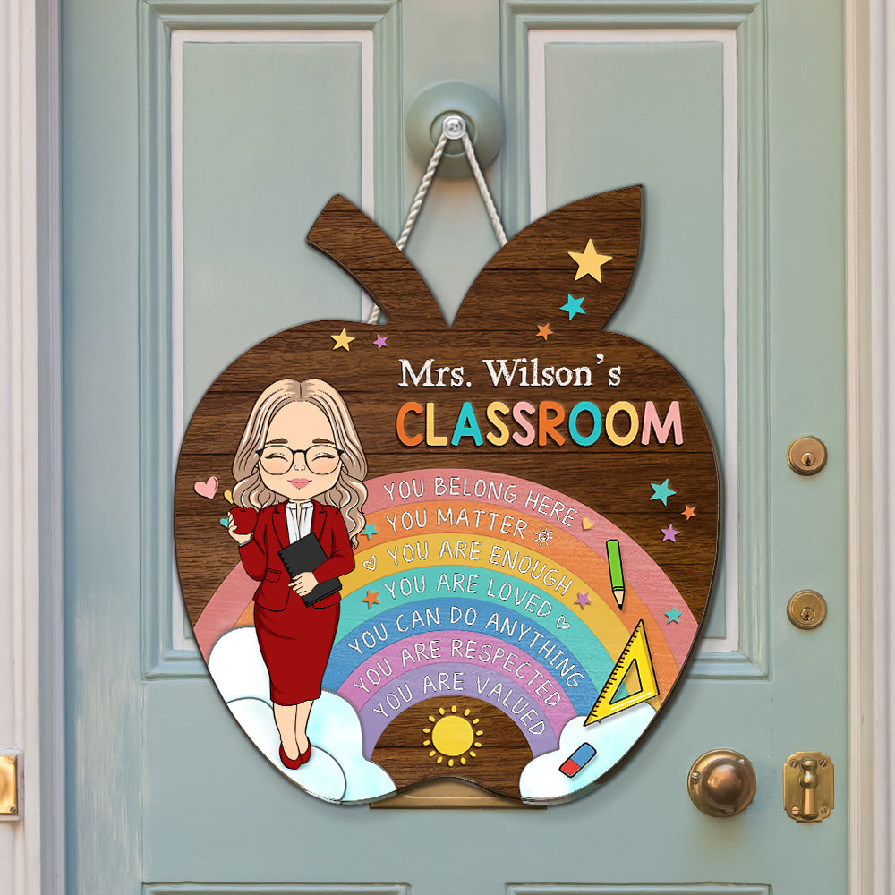 You Belong Here  - Personalized Custom Wood Sign