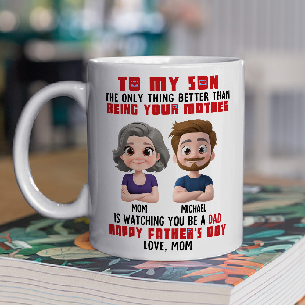 Mother And Son - Personalized Custom Coffee Mug