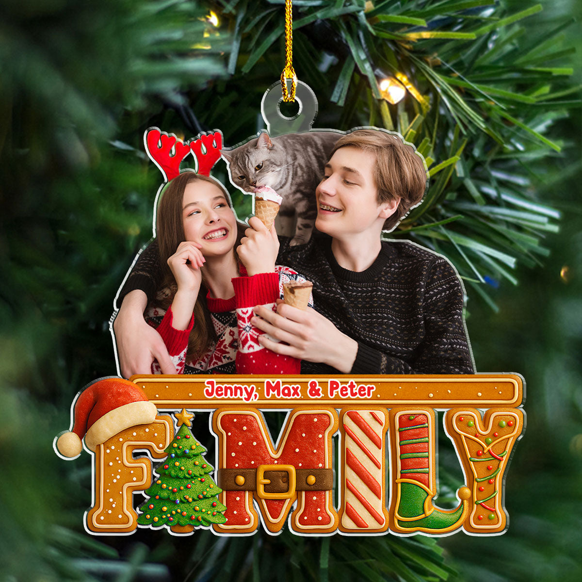 Our Christmas Story Photo - Personalized Custom Acrylic Ornament