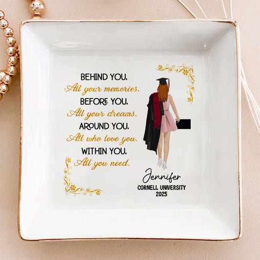 She Dreamed Big And Won - Personalized Custom Jewelry Dish